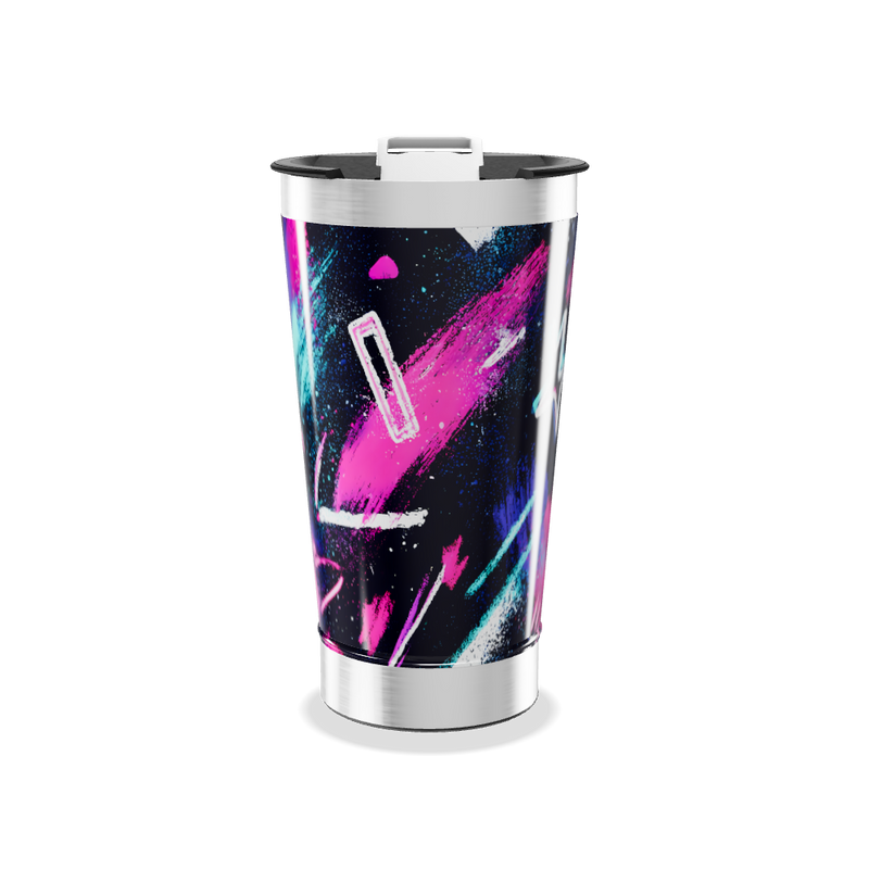 Copo Térmico - Arte Neon aço inox