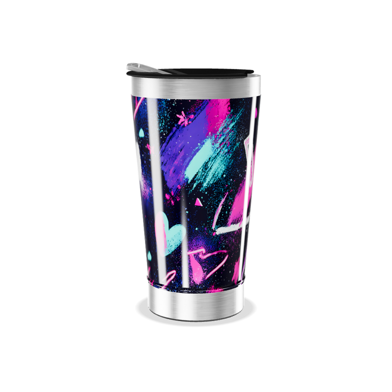 Copo Térmico - Arte Neon aço inox