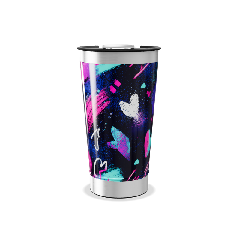 Copo Térmico - Arte Neon aço inox