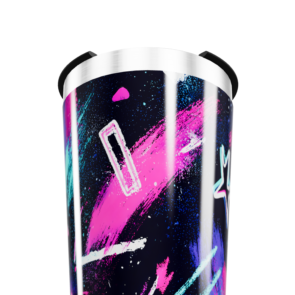 Copo Térmico - Arte Neon aço inox