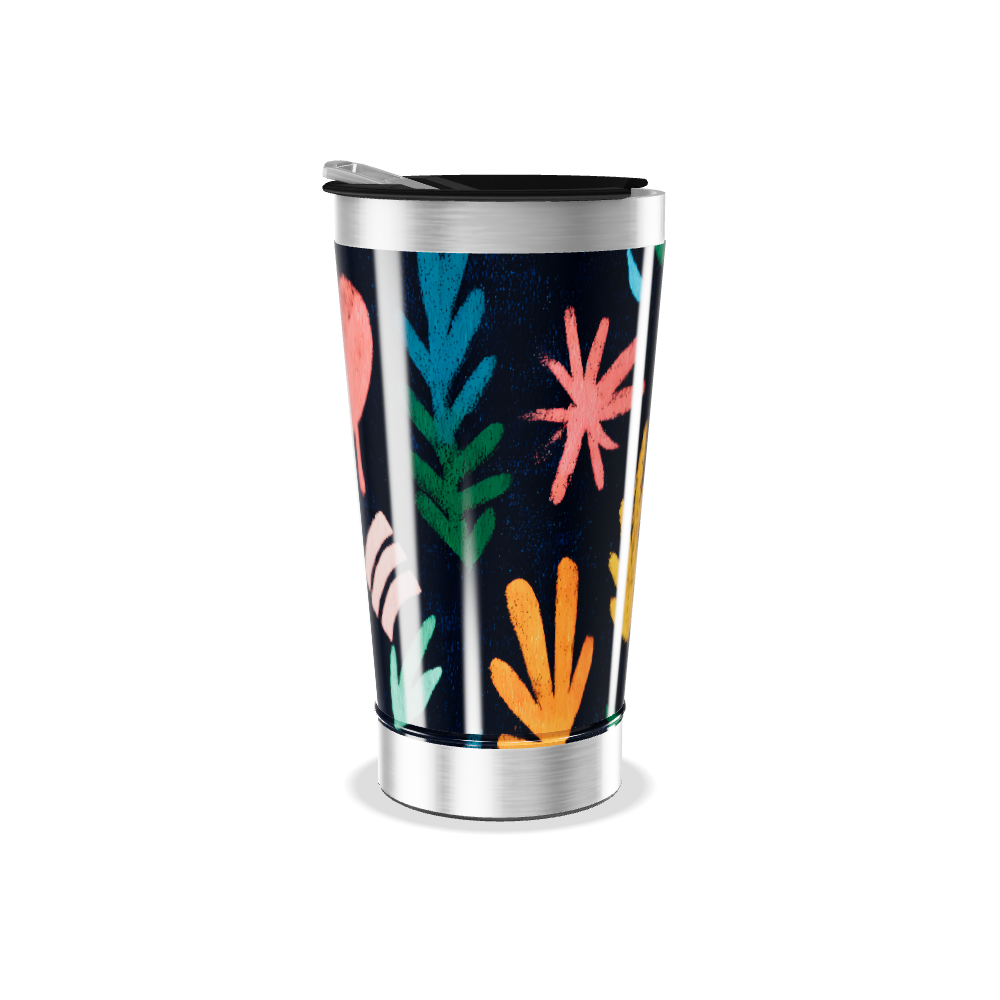 Copo Térmico - Estampa Colorida Folhas