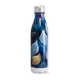 Garrafa Inox - Azul com Folhas Decorativas