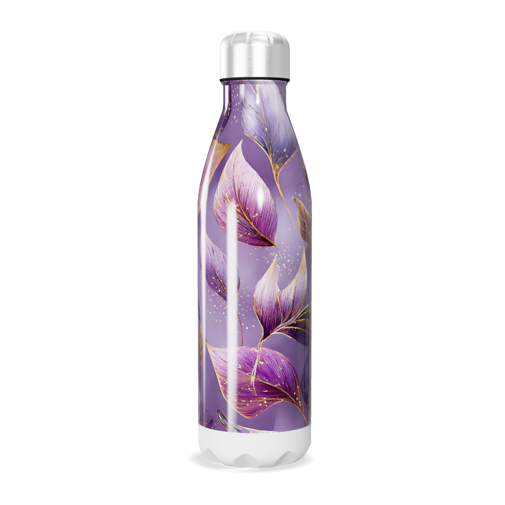 Garrafa Inox - Floral Roxa