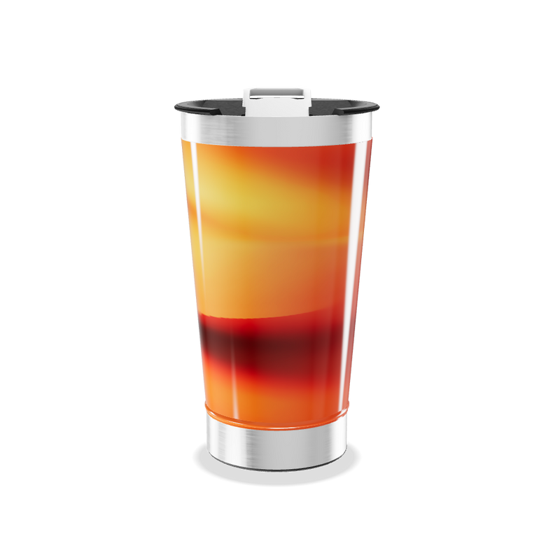 Copo Térmico - Aço Inox com Degradê Laranja