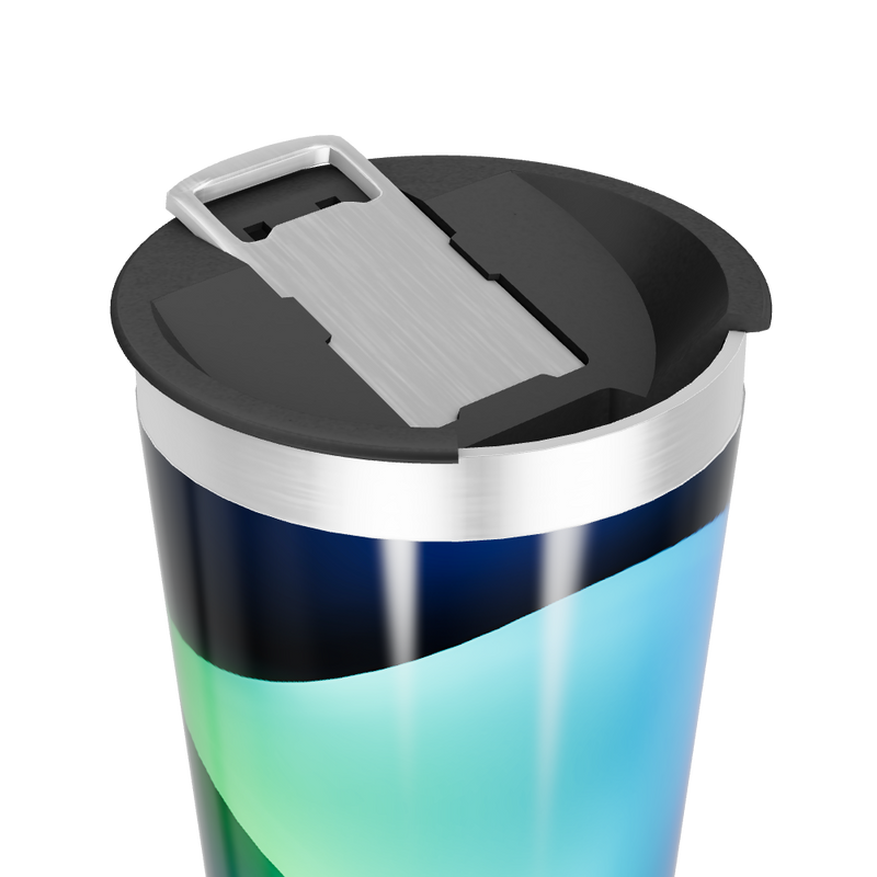 Copo Térmico - Azul Inox com Tampa