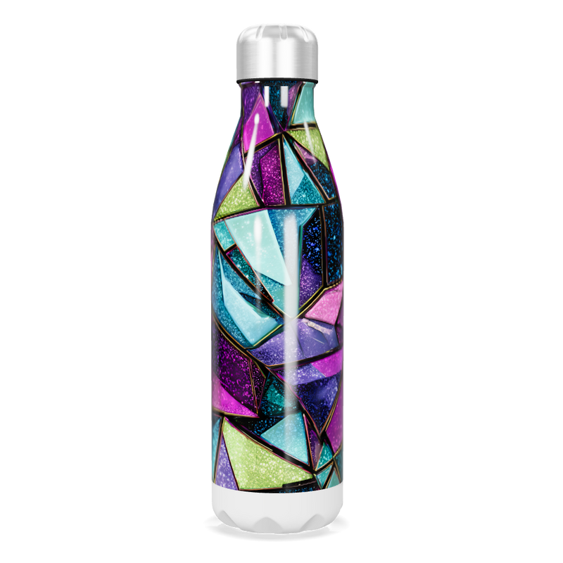 Garrafa Inox - Estampa Geométrica Colorida