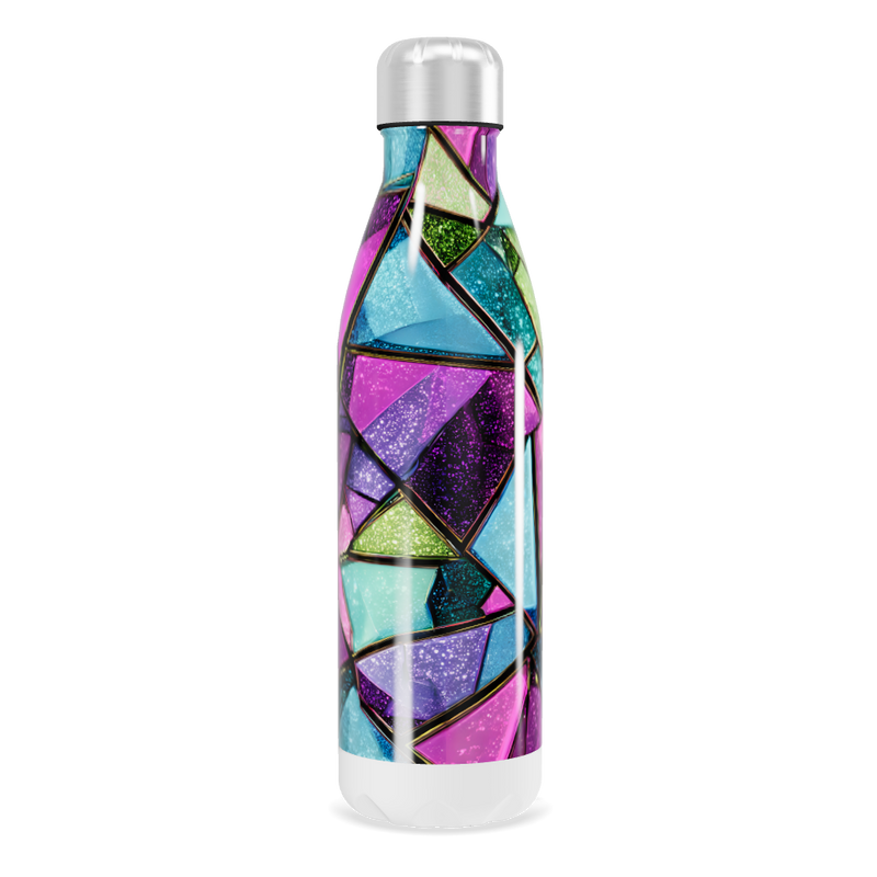 Garrafa Inox - Estampa Geométrica Colorida