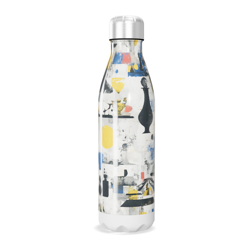 Garrafa Inox - Com estampa abstrata colorida