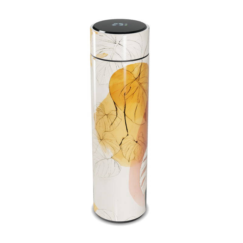 Garrafa Térmica Touch Estampa Folhas Colorida