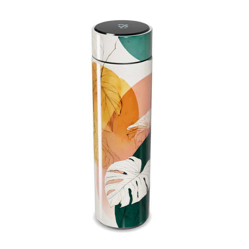 Garrafa Térmica Touch Estampa Folhas Colorida