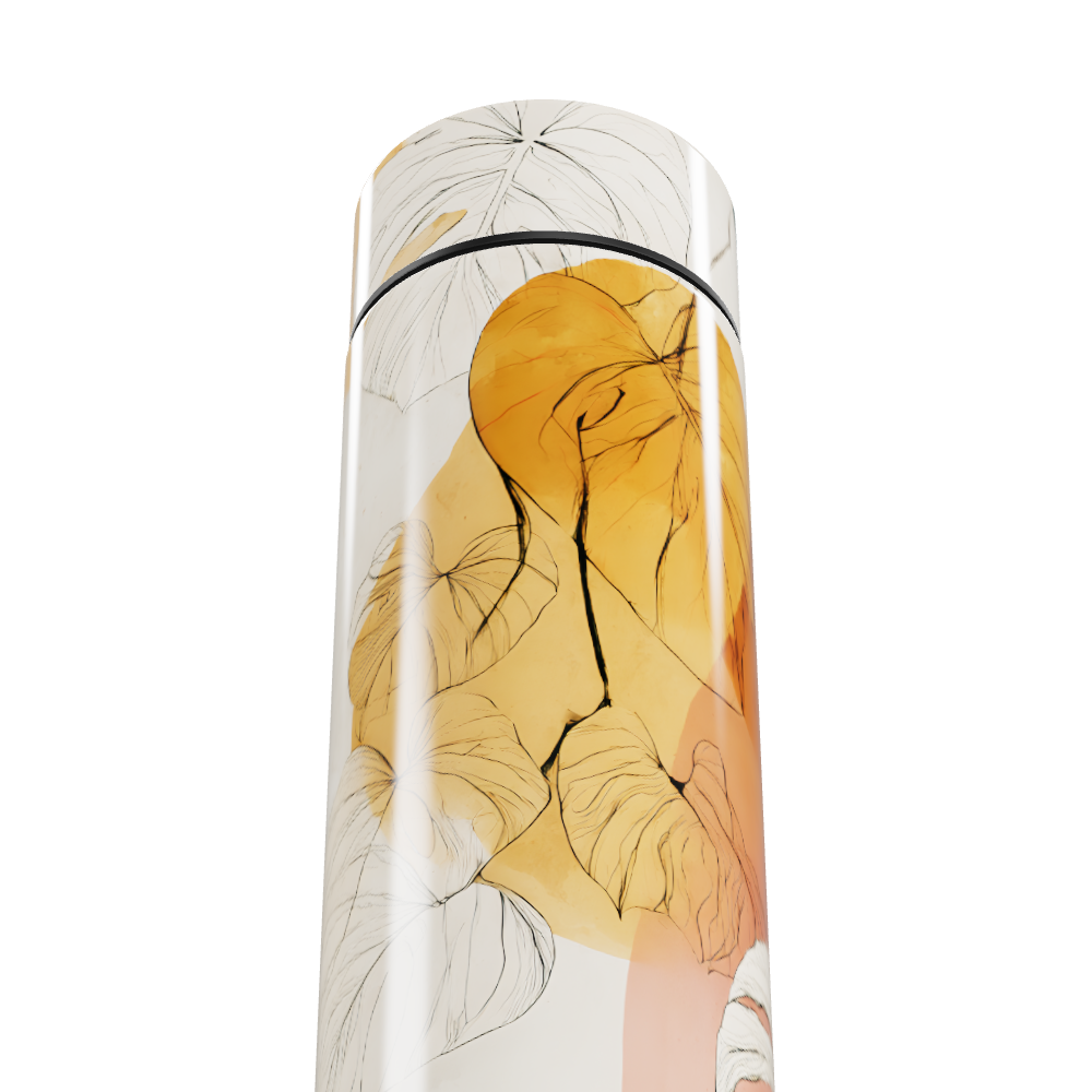 Garrafa Térmica Touch Estampa Folhas Colorida