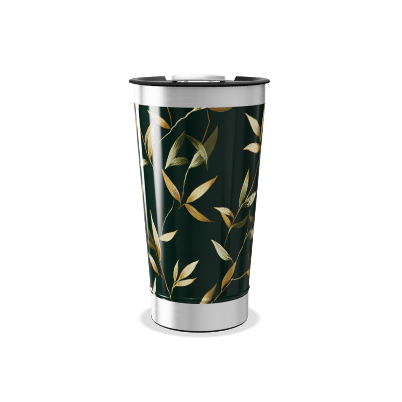 Copo Térmico - Folhas Douradas Aço Inox