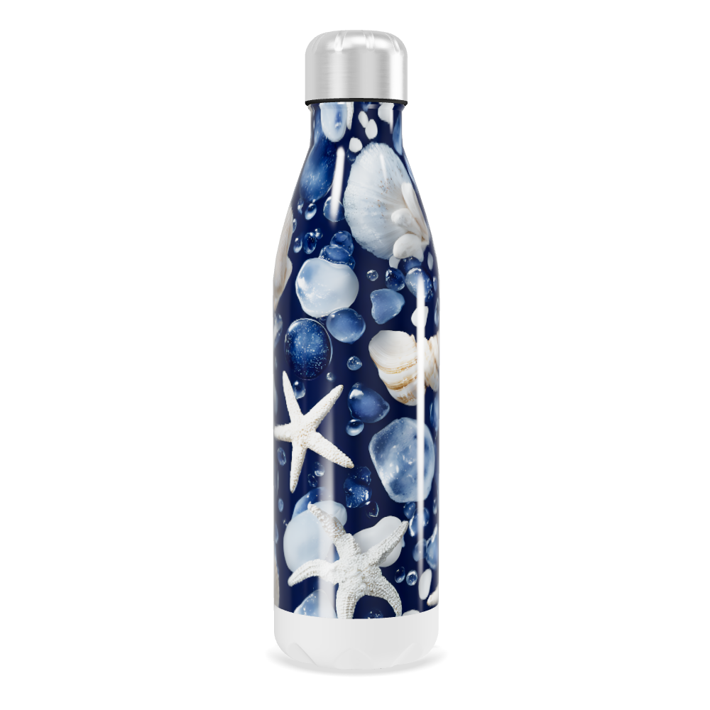 Garrafa Inox - Marinha com Conchas