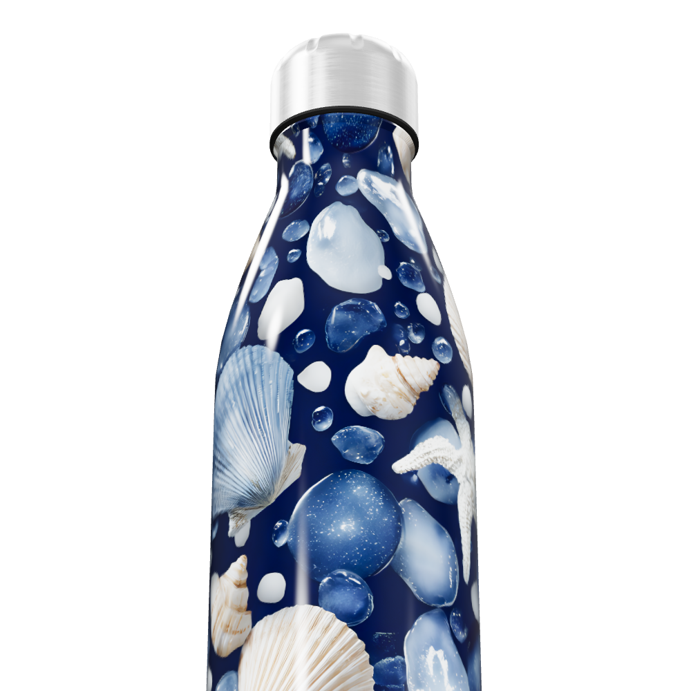 Garrafa Inox - Marinha com Conchas
