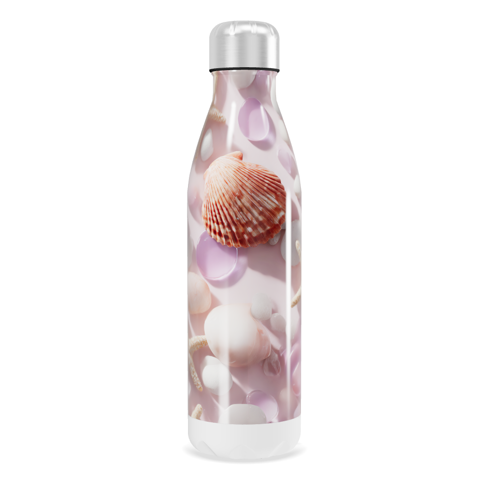 Garrafa Inox - Conchas e Bolhas Rosa