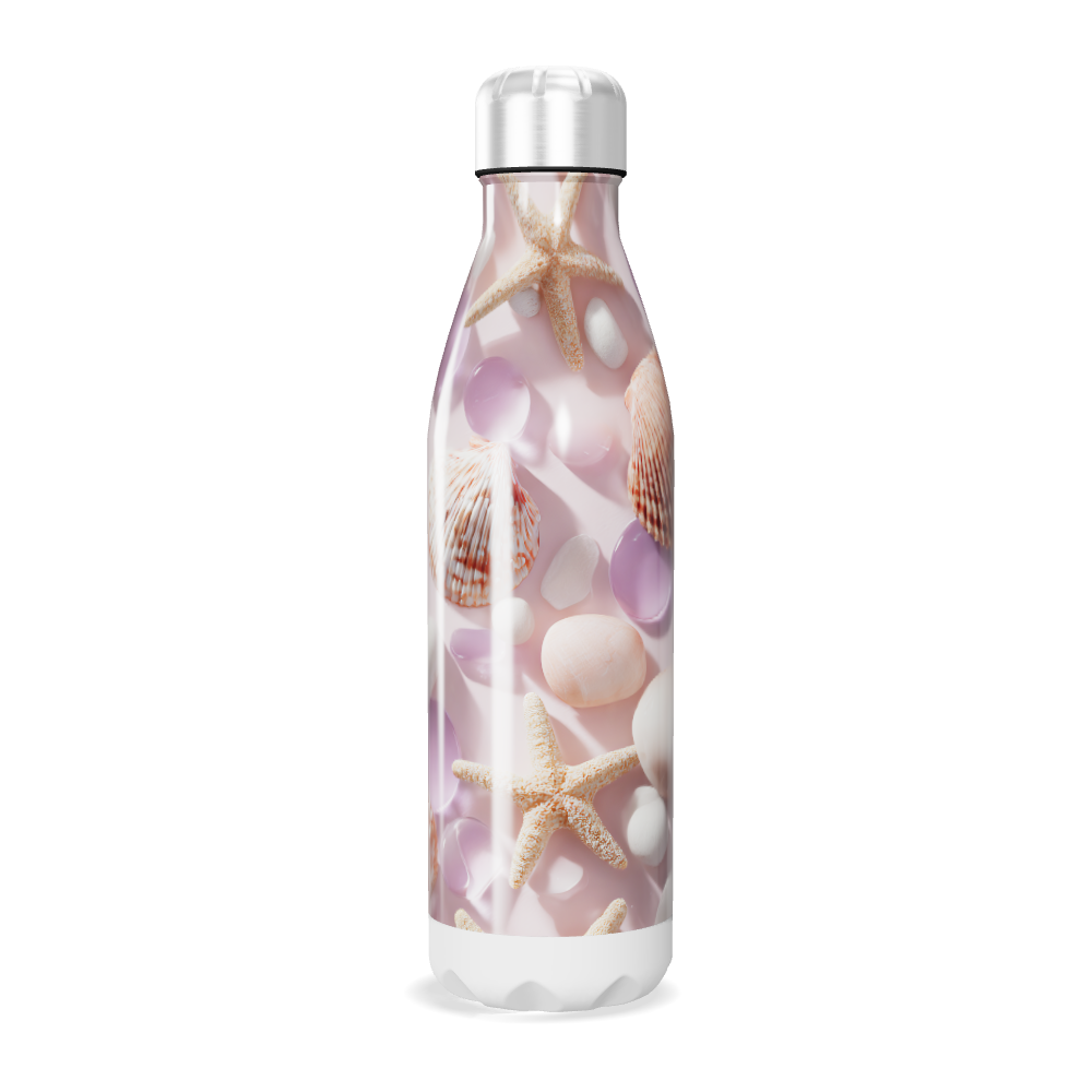 Garrafa Inox - Conchas e Bolhas Rosa