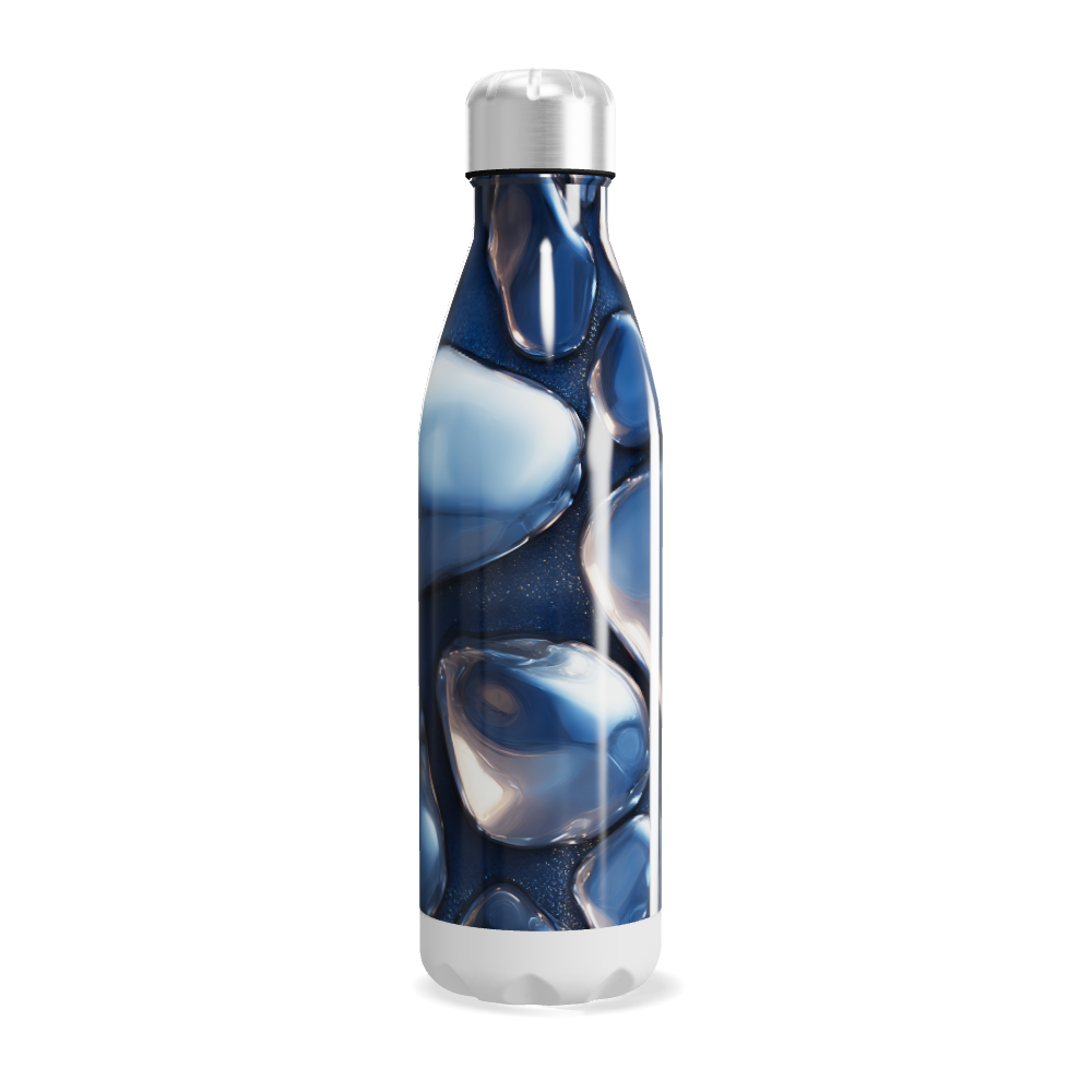 Garrafa Inox Azul - Design Abstrato