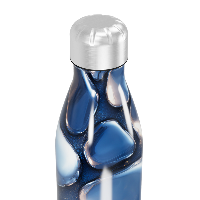 Garrafa Inox Azul - Design Abstrato