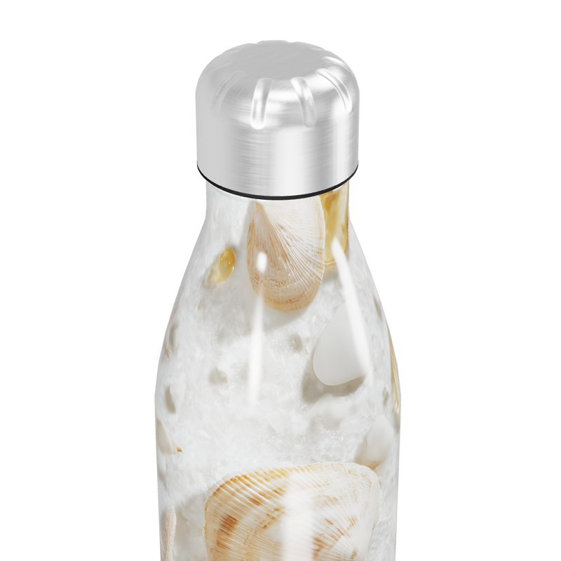 Garrafa Inox - Estampa Conchas Branca