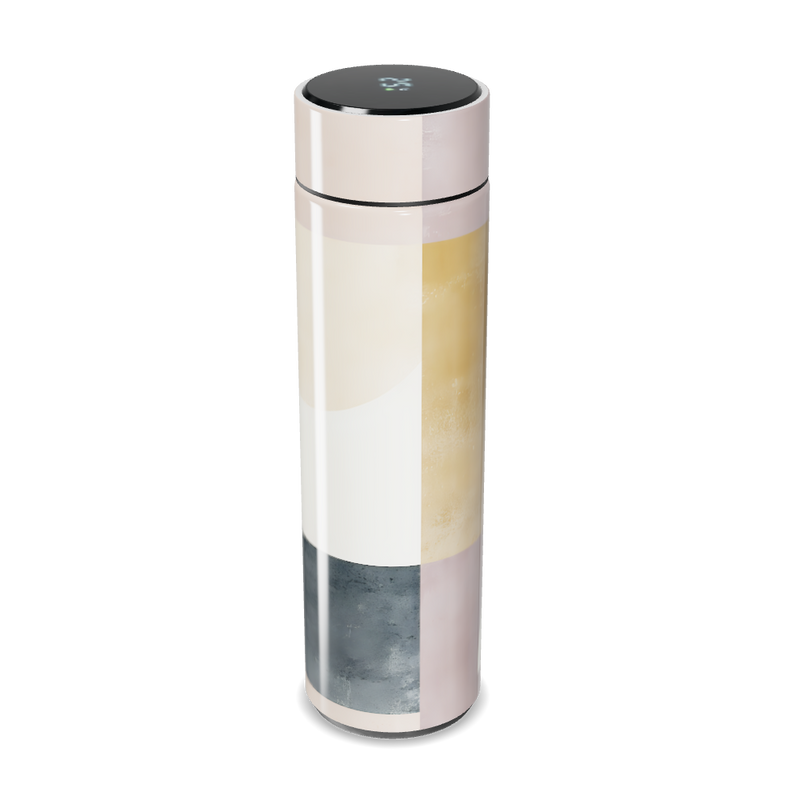 Garrafa Térmica Touch - Geométrica Branco Cinza