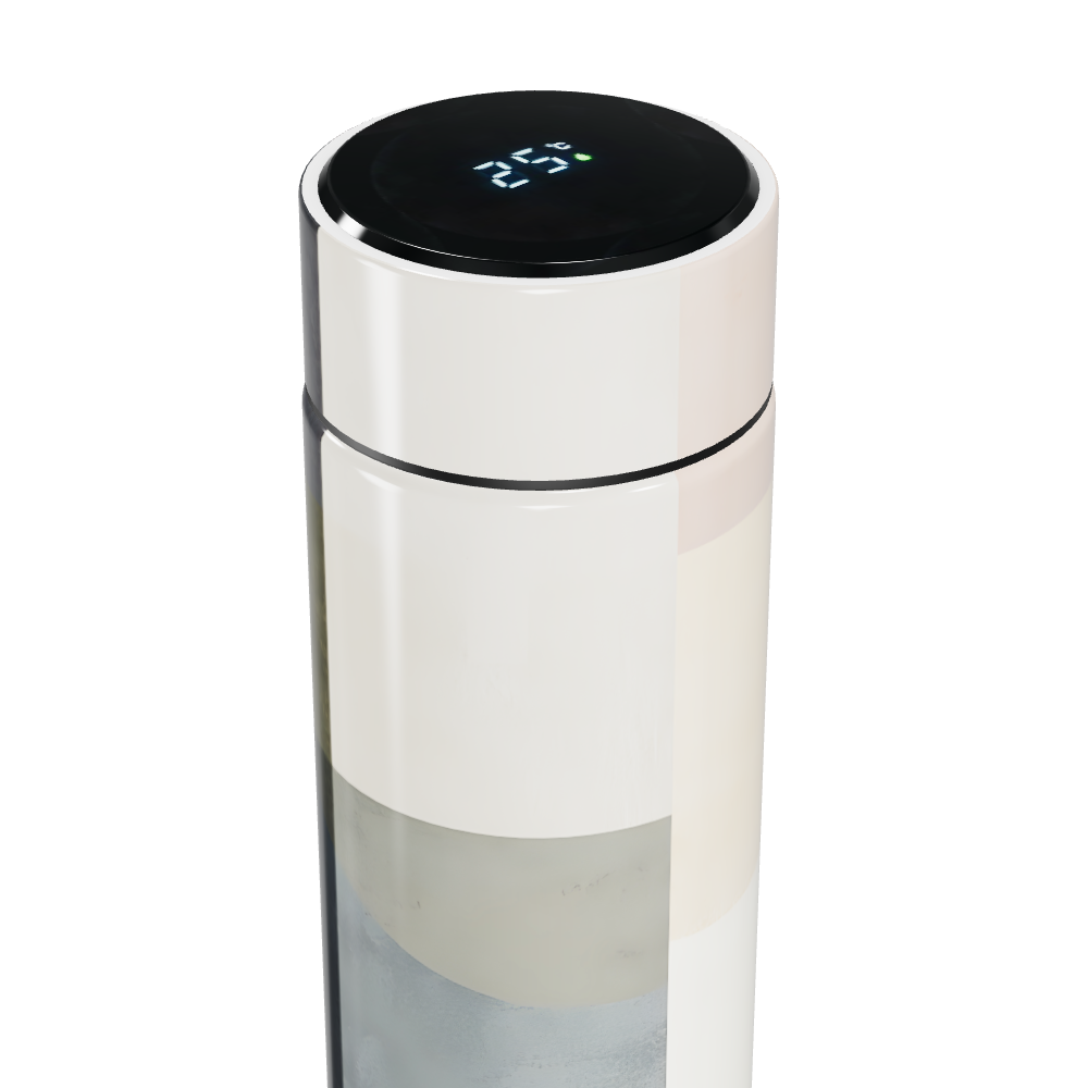 Garrafa Térmica Touch - Geométrica Branco Cinza