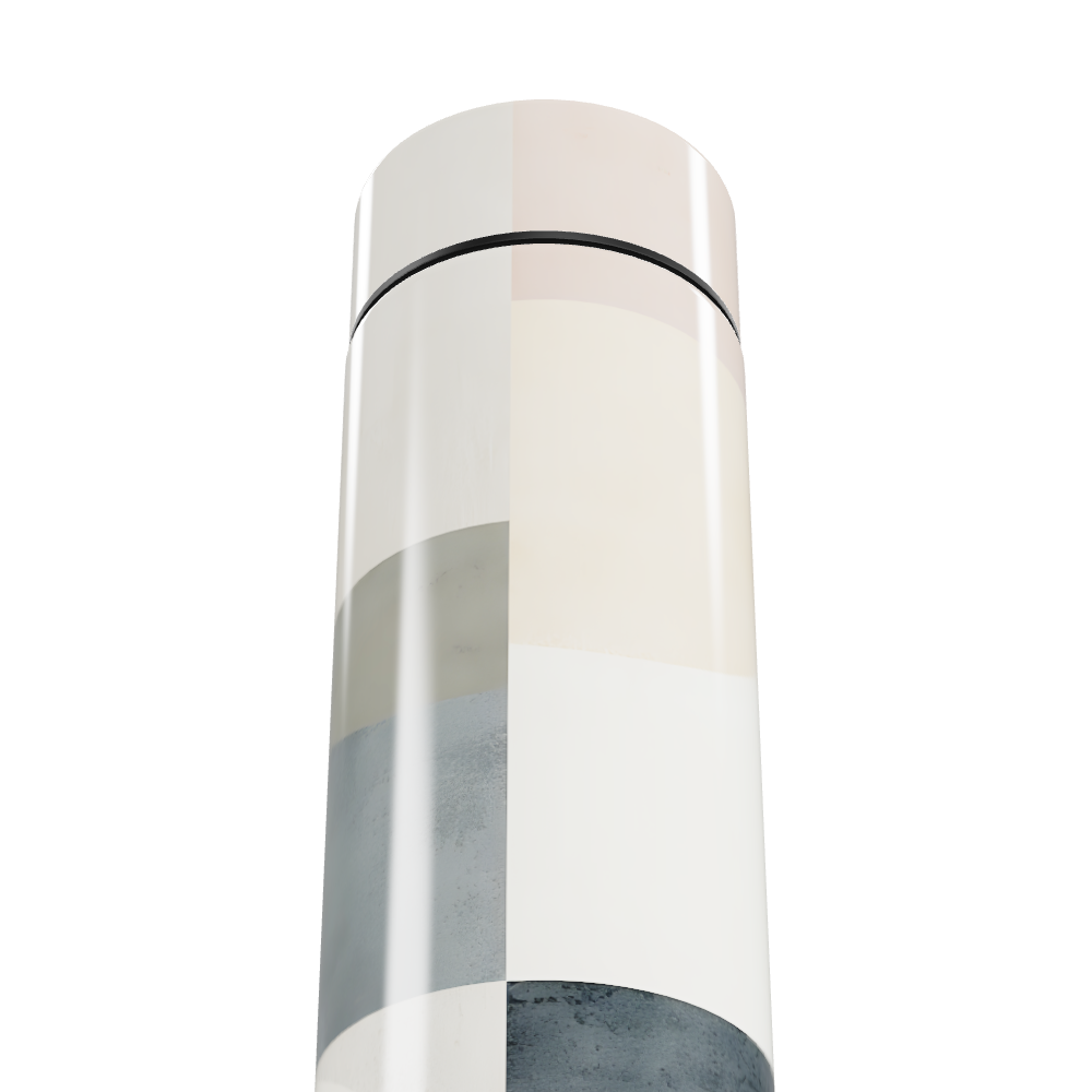 Garrafa Térmica Touch - Geométrica Branco Cinza