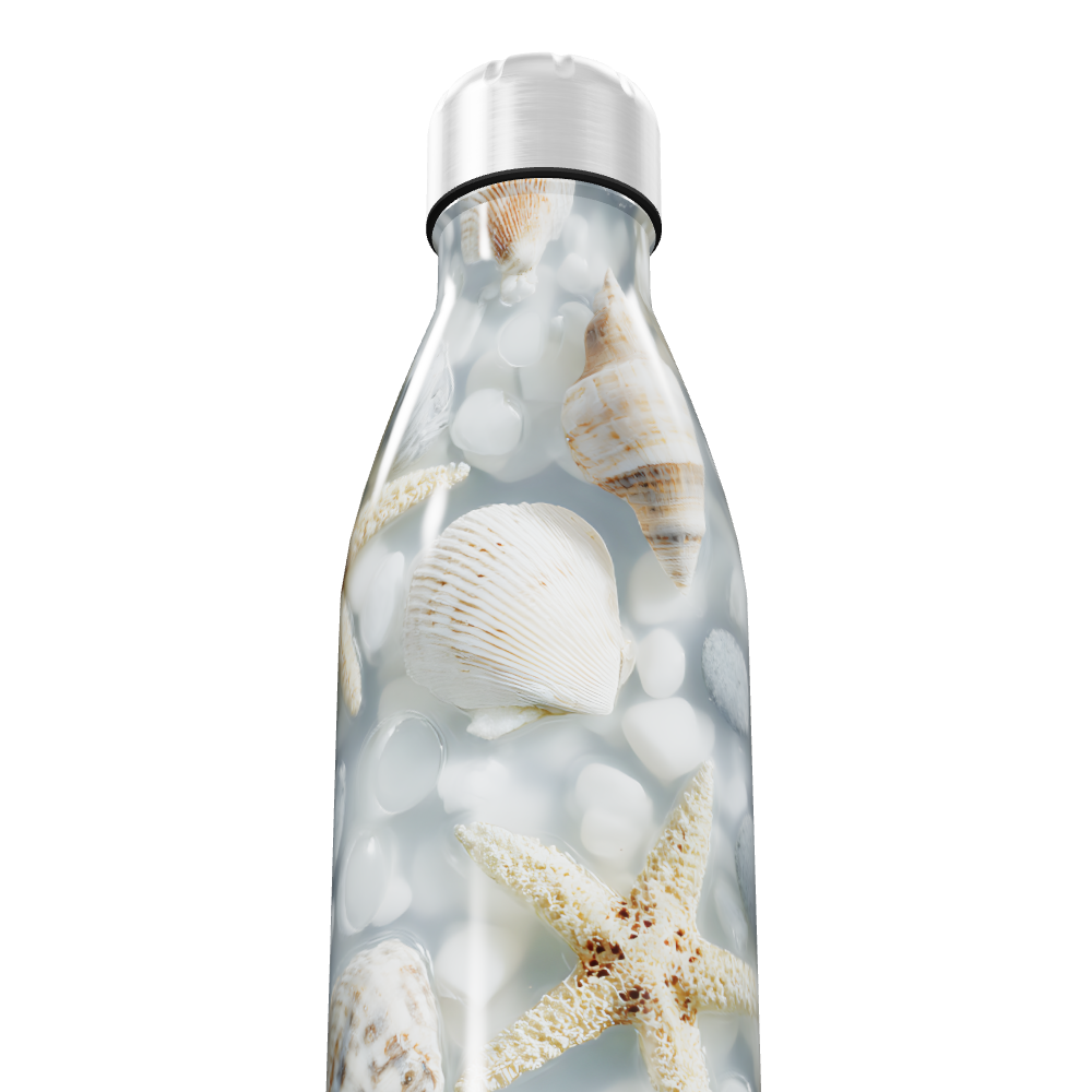 Garrafa Inox - Estampa Conchas Marinhas