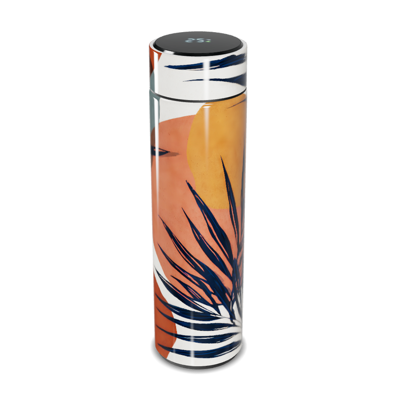 Garrafa Térmica Touch - Estampa Folhagem Colorida