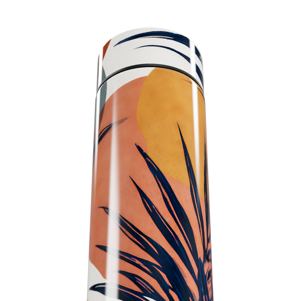 Garrafa Térmica Touch - Estampa Folhagem Colorida