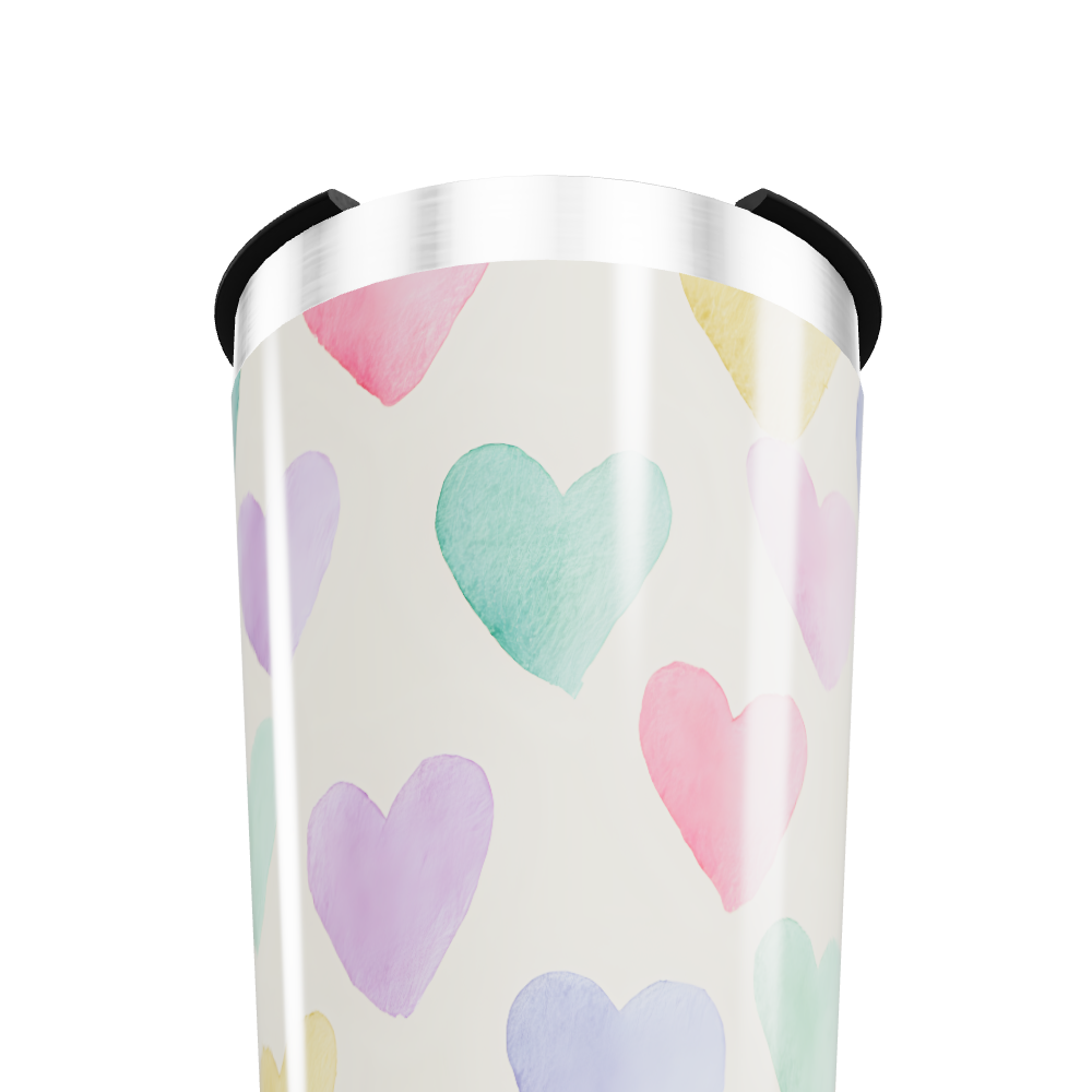 Copo Térmico - Corações Coloridos