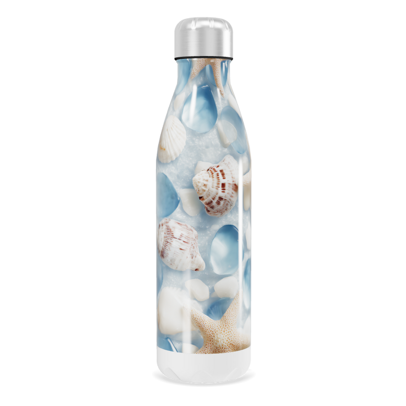 Garrafa Inox - Estampa Praia Azul