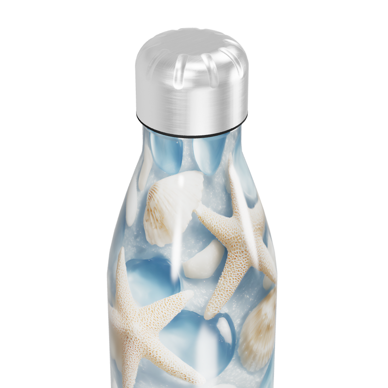 Garrafa Inox - Estampa Praia Azul