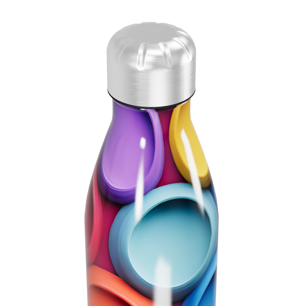 Garrafa Inox Estampada Cores Vibrantes