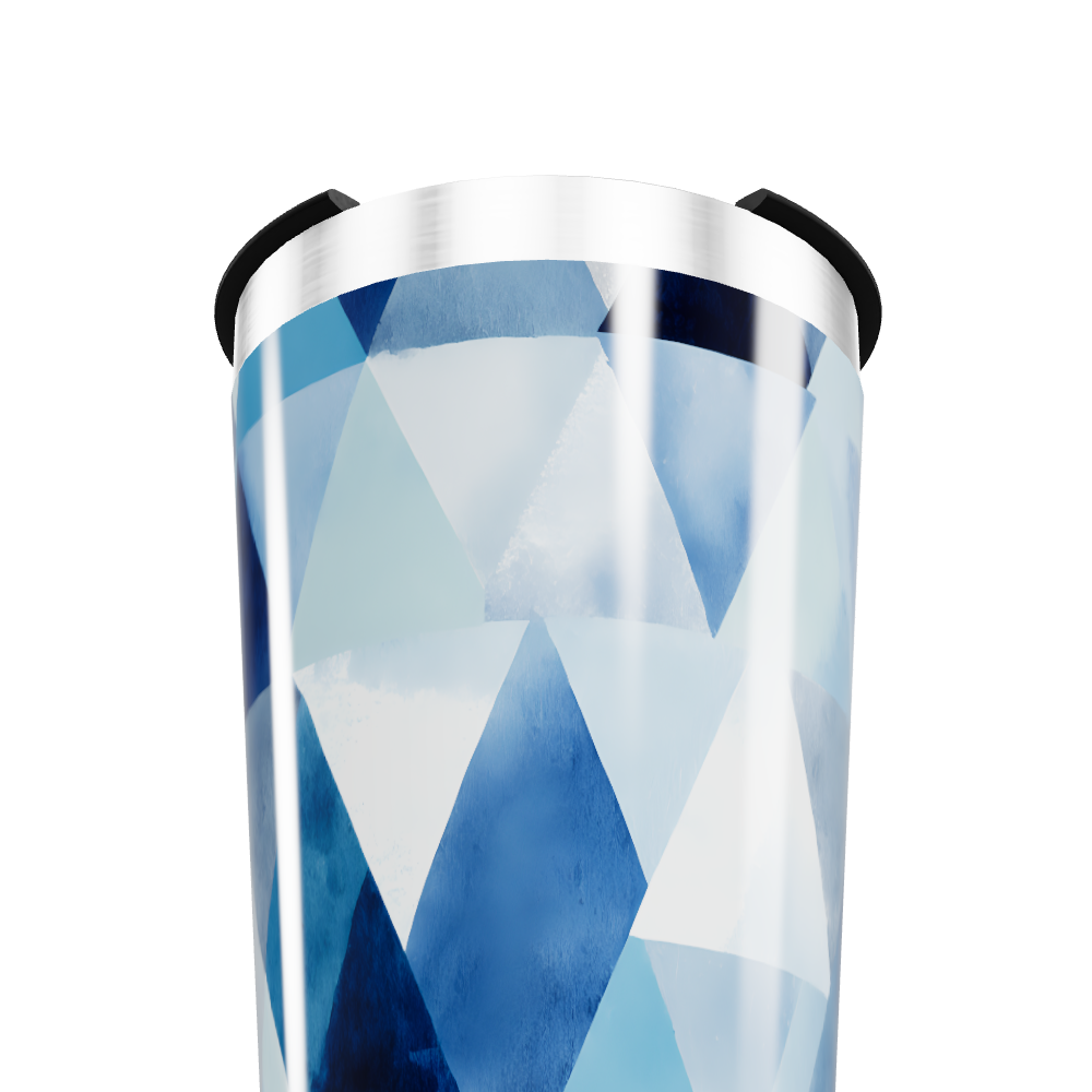 Copo Térmico - Estampa Geométrica Azul