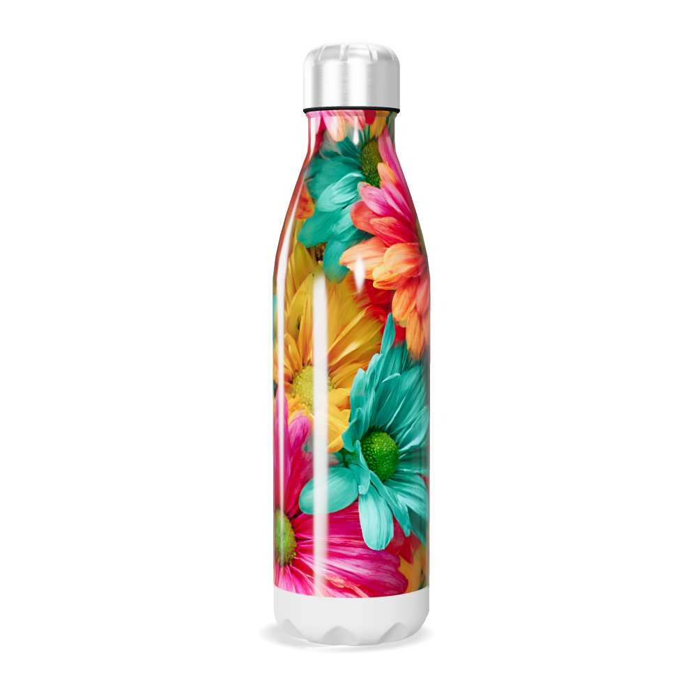 Garrafa Inox - Flores Coloridas 500ml