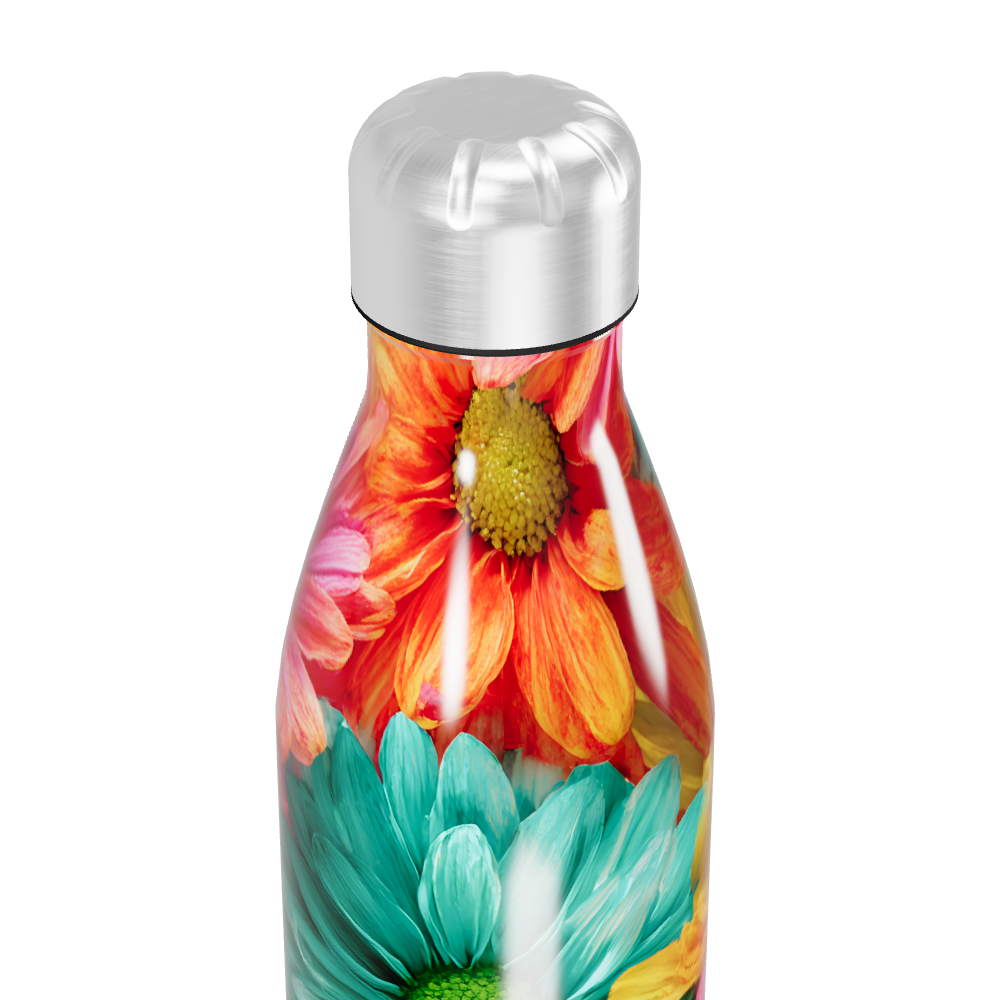 Garrafa Inox - Flores Coloridas 500ml