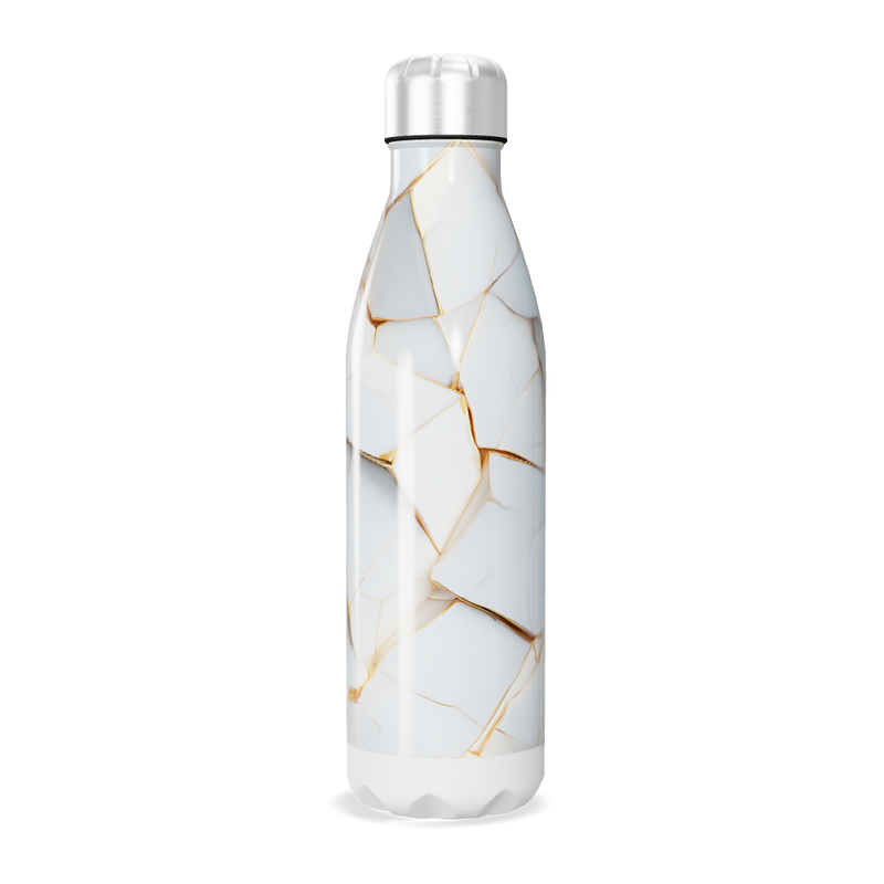 Garrafa Inox - Marmorizada branca