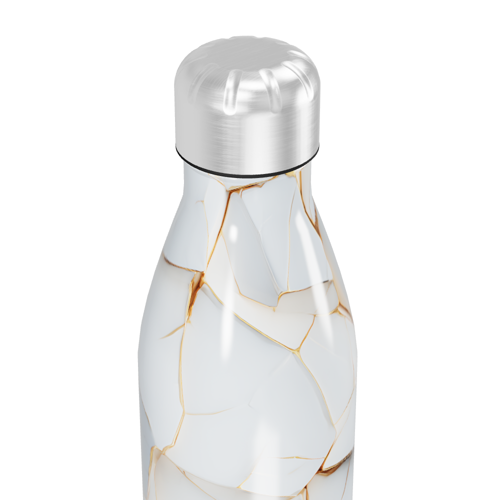 Garrafa Inox - Marmorizada branca