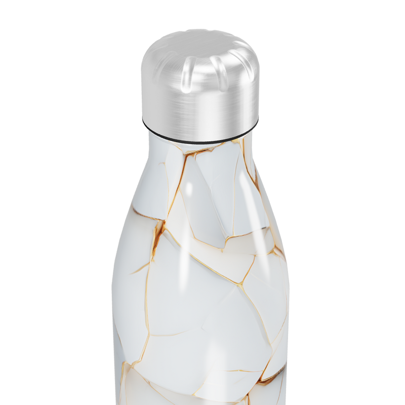 Garrafa Inox - Marmorizada branca
