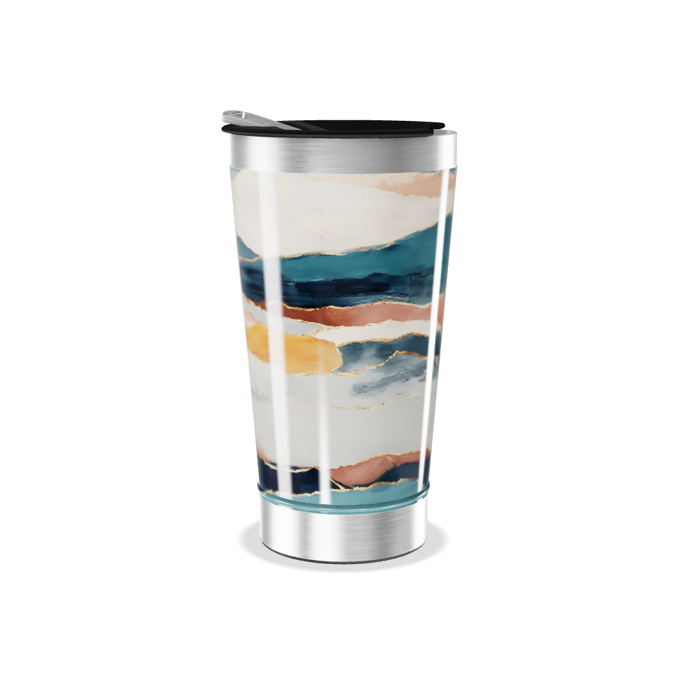 Copo Térmico - Estampa Abstrata Multicolor