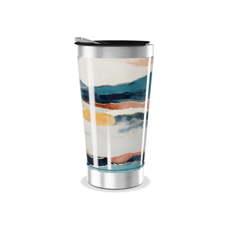 Copo Térmico - Estampa Abstrata Multicolor