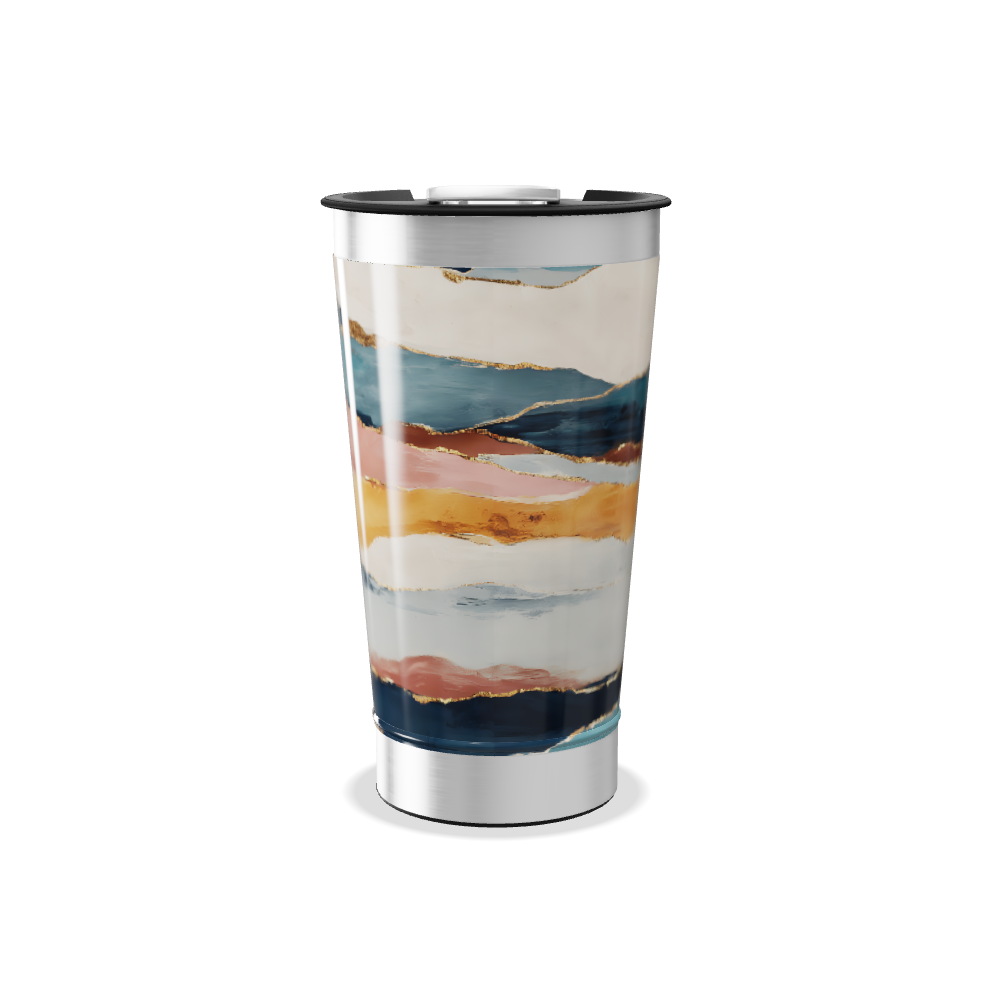 Copo Térmico - Estampa Abstrata Multicolor