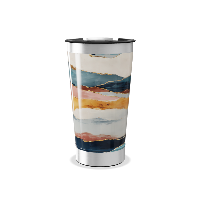 Copo Térmico - Estampa Abstrata Multicolor