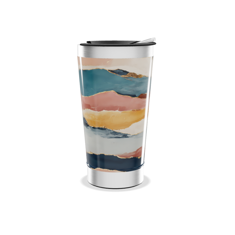 Copo Térmico - Estampa Abstrata Multicolor