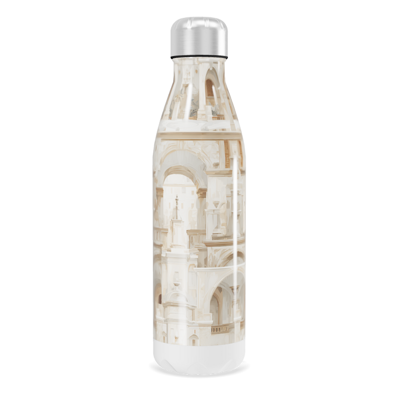Garrafa Inox - Estampa Arquitetura Bege
