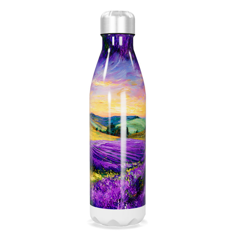 Garrafa Inox - Paisagem Lavanda Colorida