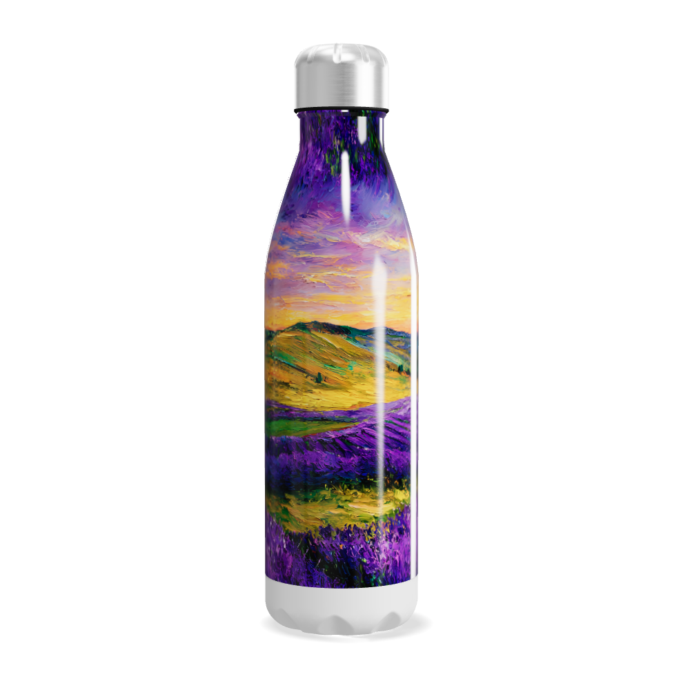 Garrafa Inox - Paisagem Lavanda Colorida
