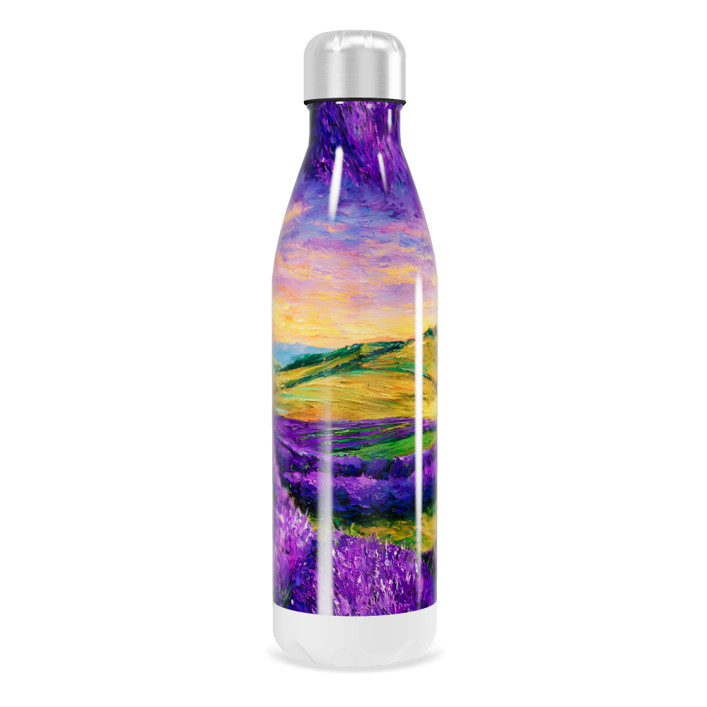 Garrafa Inox - Paisagem Lavanda Colorida