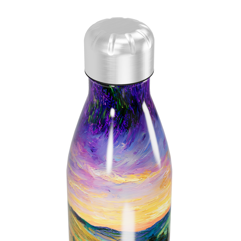 Garrafa Inox - Paisagem Lavanda Colorida