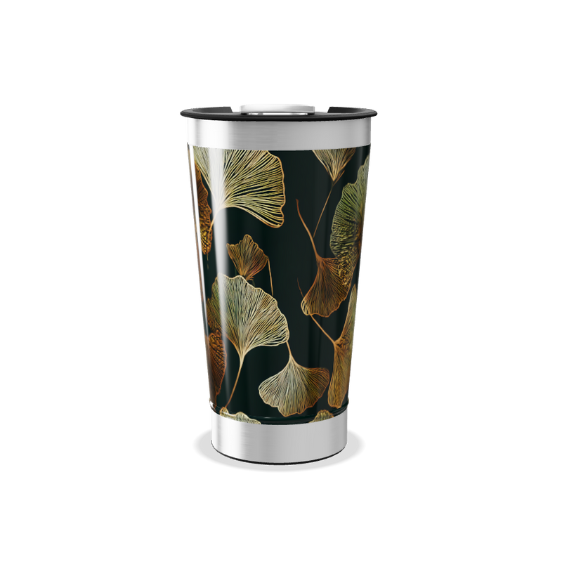 Copo Térmico - Folhas Douradas